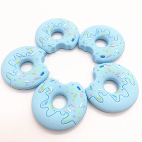 Silicone Notched Teether Biscuit Donut Baby Chew Toy