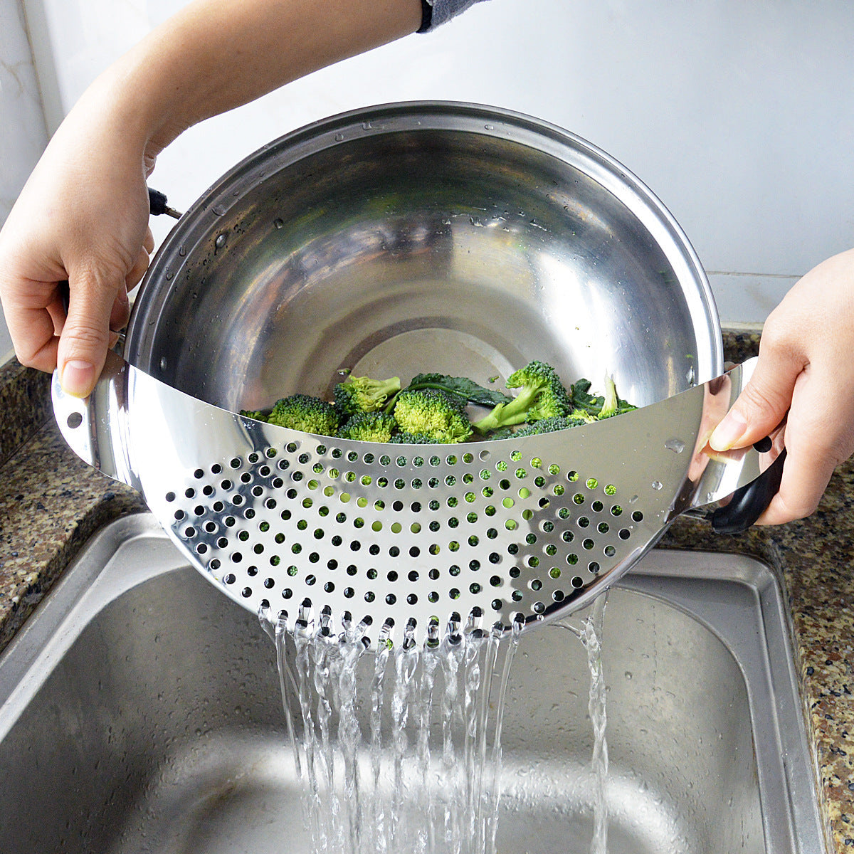 Stainless Steel Water Noodle and Vegetable Baffle Drain