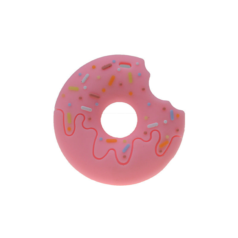 Silicone Notched Teether Biscuit Donut Baby Chew Toy