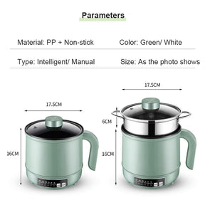 220V Mini Multifunction Electric Cooking Machine 1.7L Single/Double Layer Hot Pot Intelligent Electric Rice Cooker Non-Stick