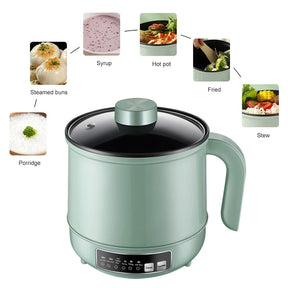 220V Mini Multifunction Electric Cooking Machine 1.7L Single/Double Layer Hot Pot Intelligent Electric Rice Cooker Non-Stick