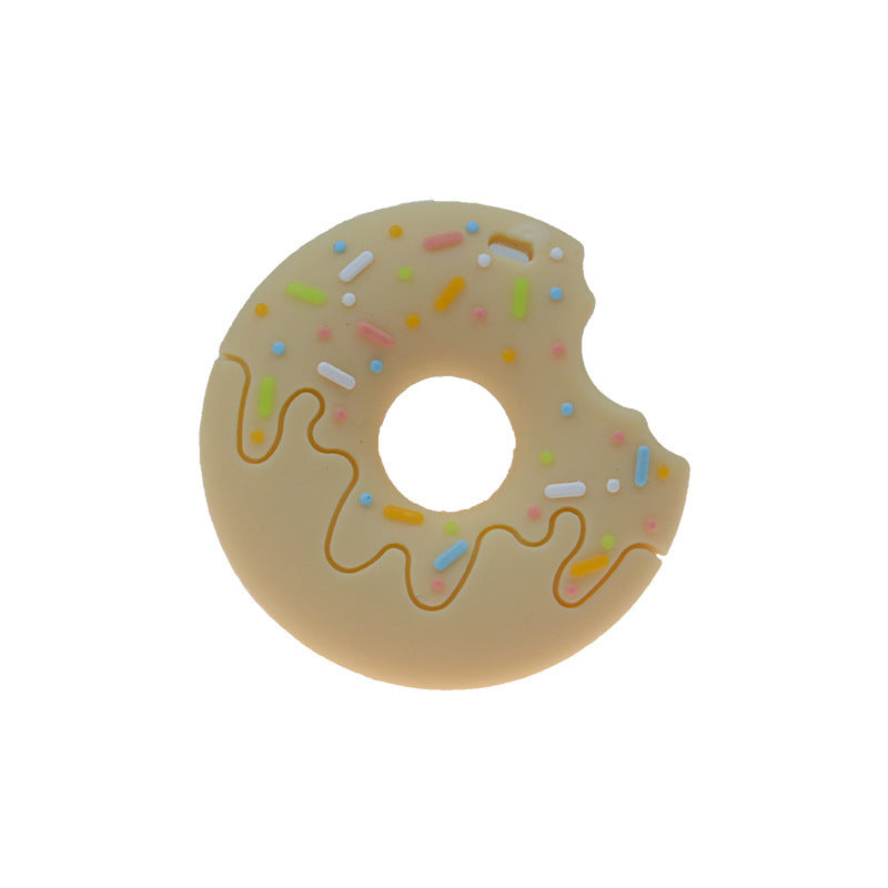 Silicone Notched Teether Biscuit Donut Baby Chew Toy