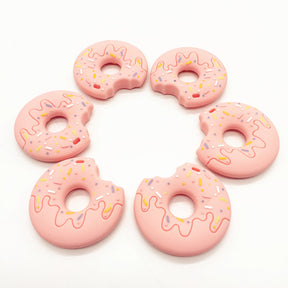 Silicone Notched Teether Biscuit Donut Baby Chew Toy