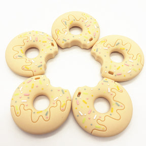 Silicone Notched Teether Biscuit Donut Baby Chew Toy