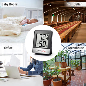 TP49 Digital Hygrometer Indoor Thermometer Humidity Meter Room Thermometer with Temperature and Humidity Monitor Mini Hygrometer Thermometer