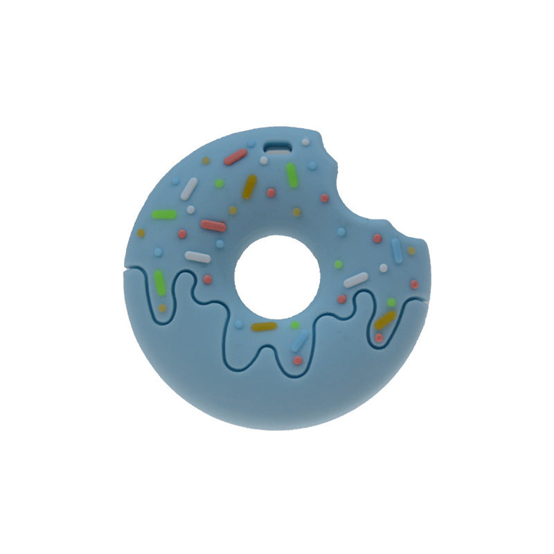 Silicone Notched Teether Biscuit Donut Baby Chew Toy