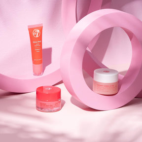 Sweet Dreams Lip Care Trio - 3 Piece Set - Overnight Lip Mask, Lip Balm & Lip Scrub - Strawberry