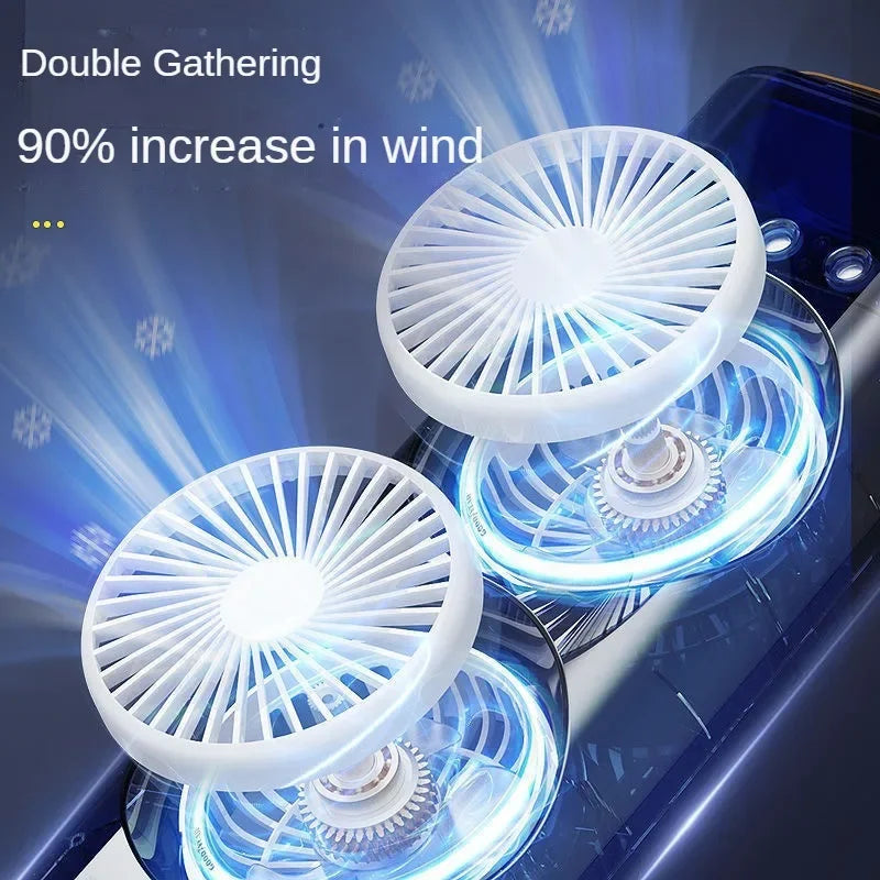 New Spray Air Conditioning Fan Cross-Border Refrigeration Fan Household Portable Cooling Fandesktop Mini Electric Fan with Light