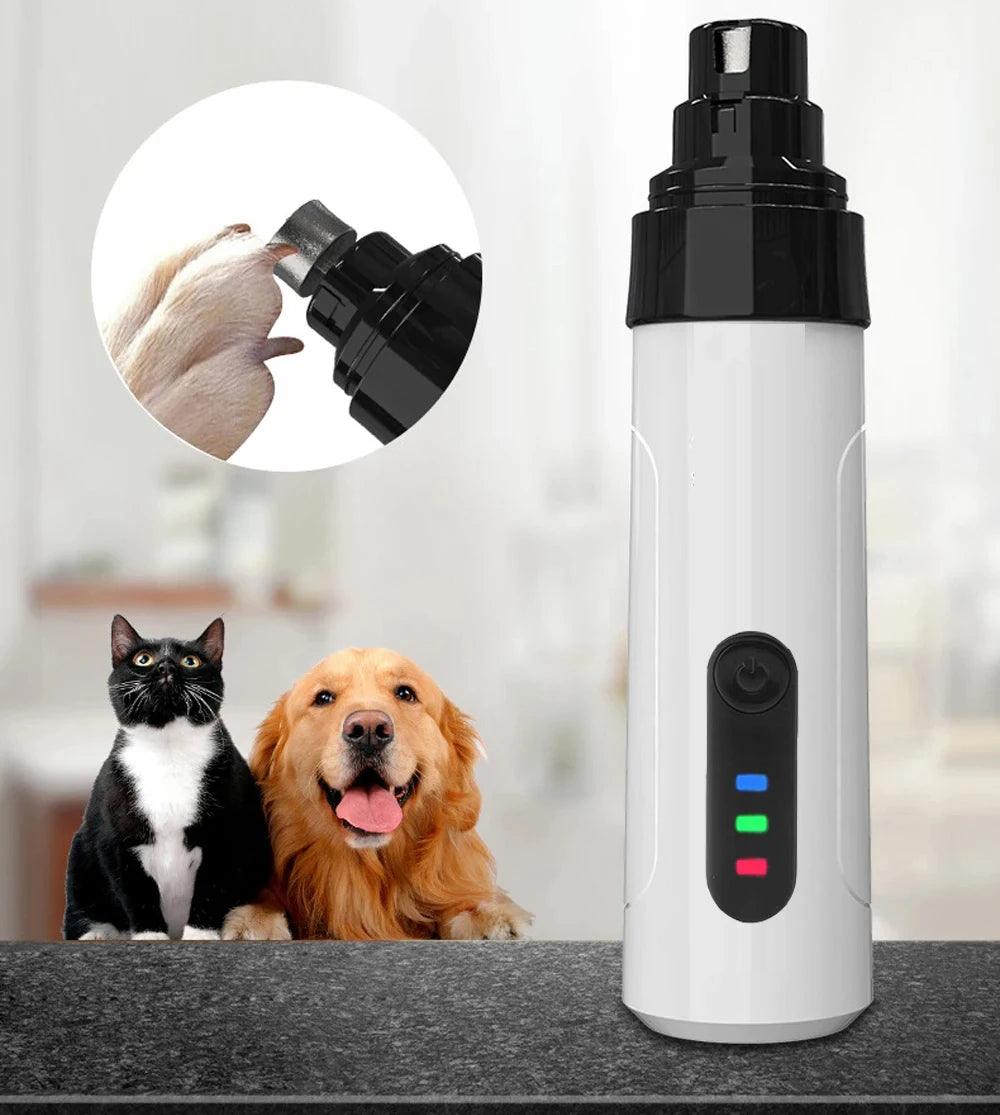 USB Rechargeable Electric Dog Nail Grinder Clippers for Dog Nail Grinders Pet Quiet Cat Paws Nail Grooming Trimmer Tools