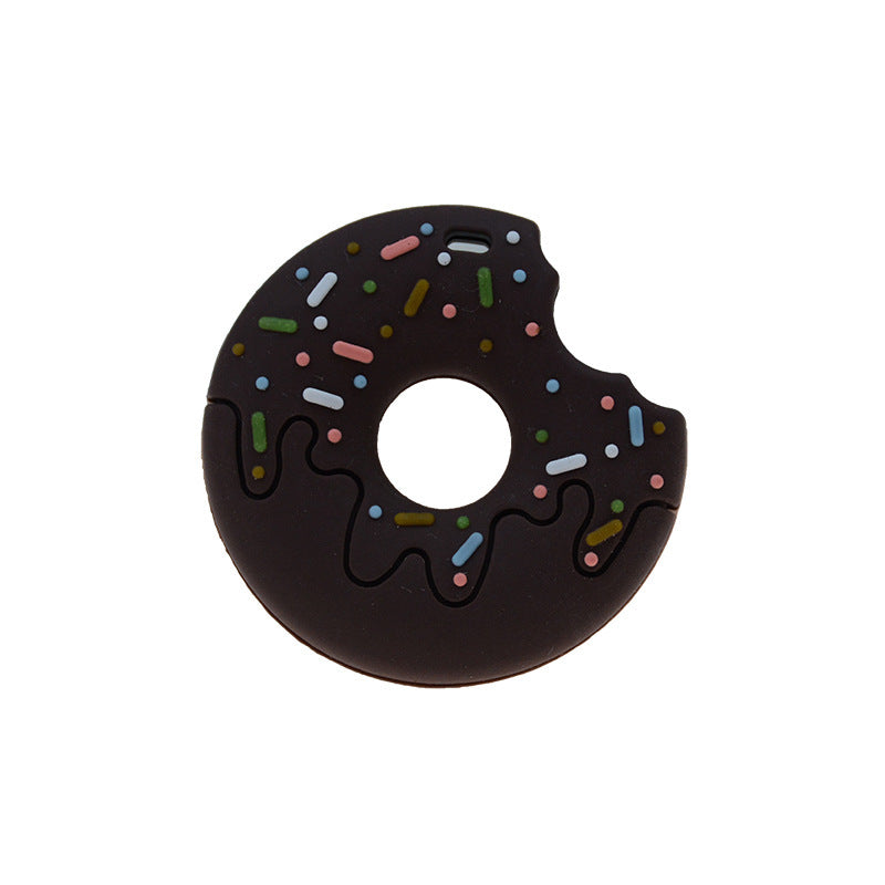 Silicone Notched Teether Biscuit Donut Baby Chew Toy