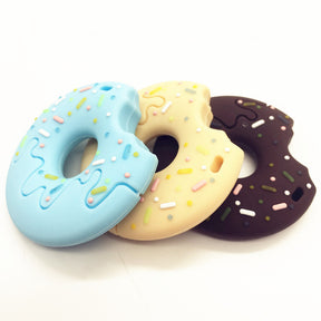 Silicone Notched Teether Biscuit Donut Baby Chew Toy