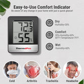 TP49 Digital Hygrometer Indoor Thermometer Humidity Meter Room Thermometer with Temperature and Humidity Monitor Mini Hygrometer Thermometer